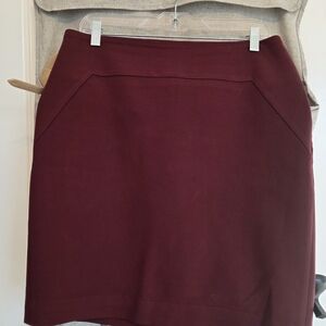 Ann Taylor Deep Burgundy Pencil Skirt
